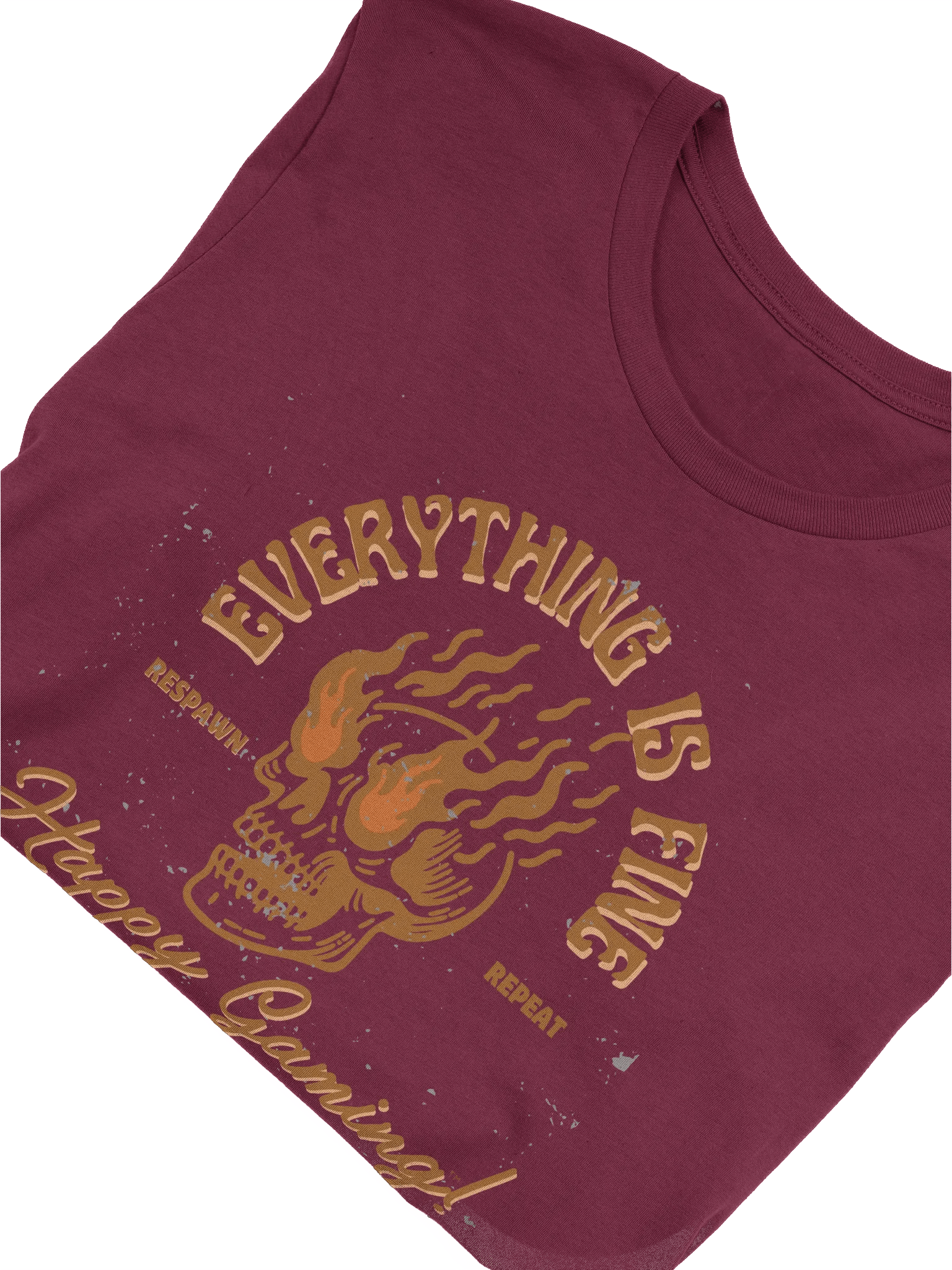 Everything Is Fine! | Flaming Skull II Gaming Tee product image (2)
