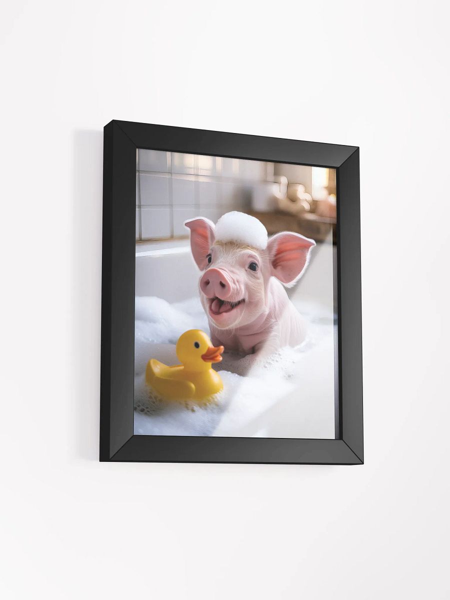 Piglet Bubble Bath Bliss, Framed Poster product image (3)