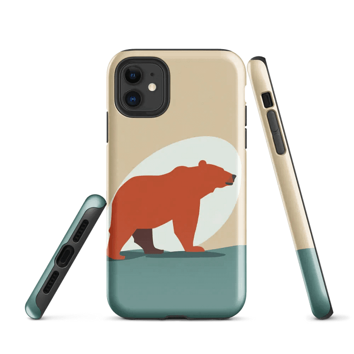 Sunset Vector Bear Tough Case for iPhone product image (1)