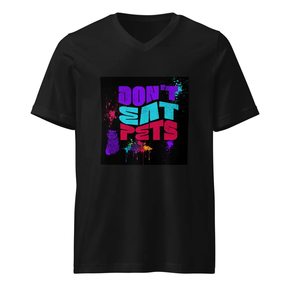 Don't Eat Pets, v neck tee product image (1)