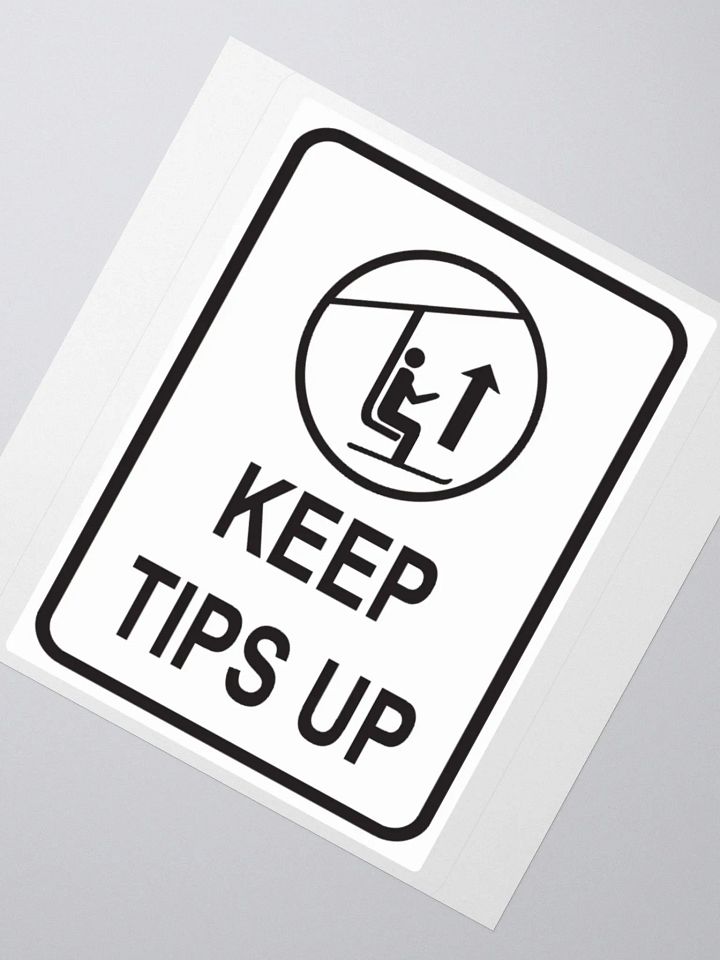 Keep Tips Up - Kiss-Cut Silhouette Sticker product image (2)