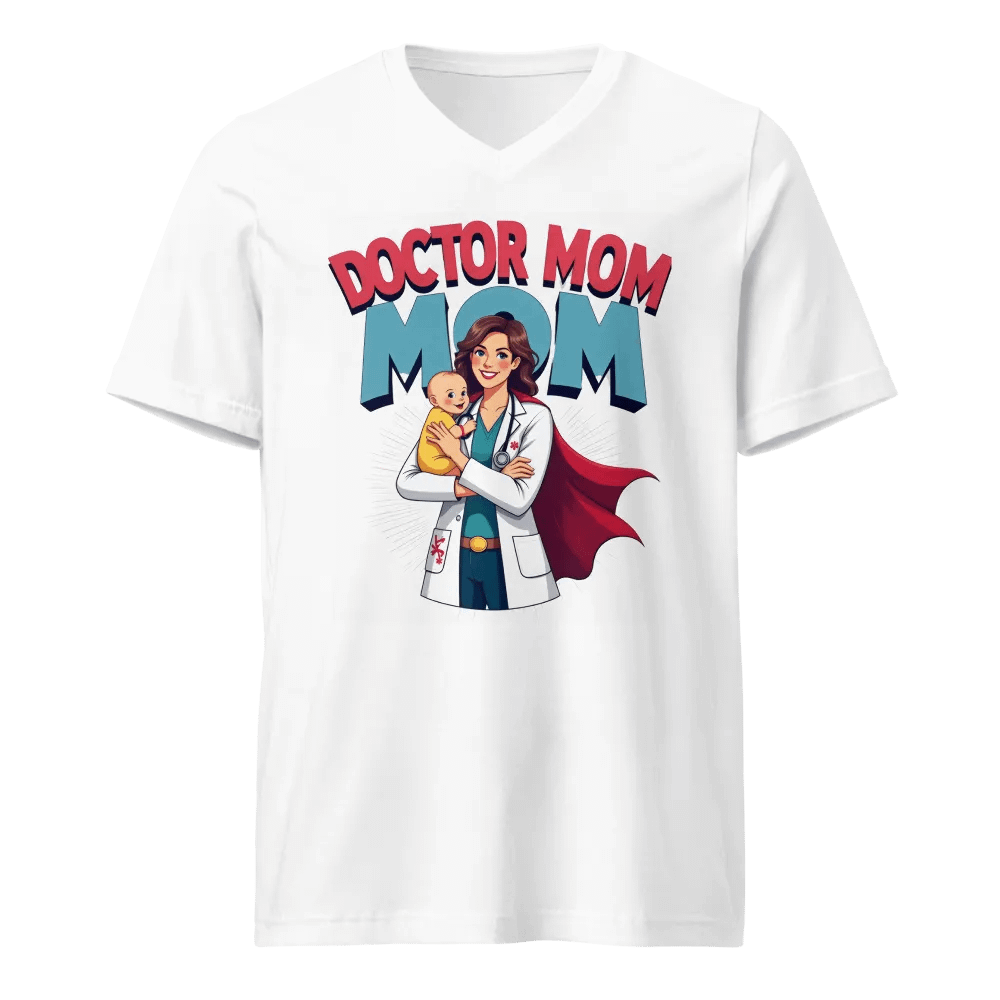 Doctor Mom Superhero v-neck T-ee product image (5)