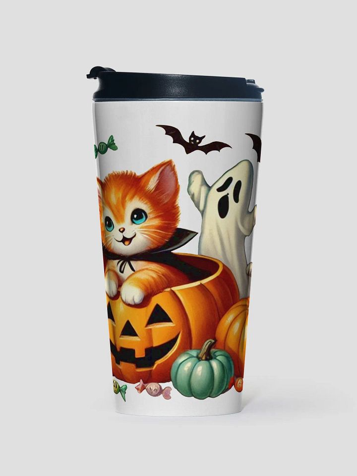 Kittens and Ghost Stainless Steel Travel Mug product image (1)