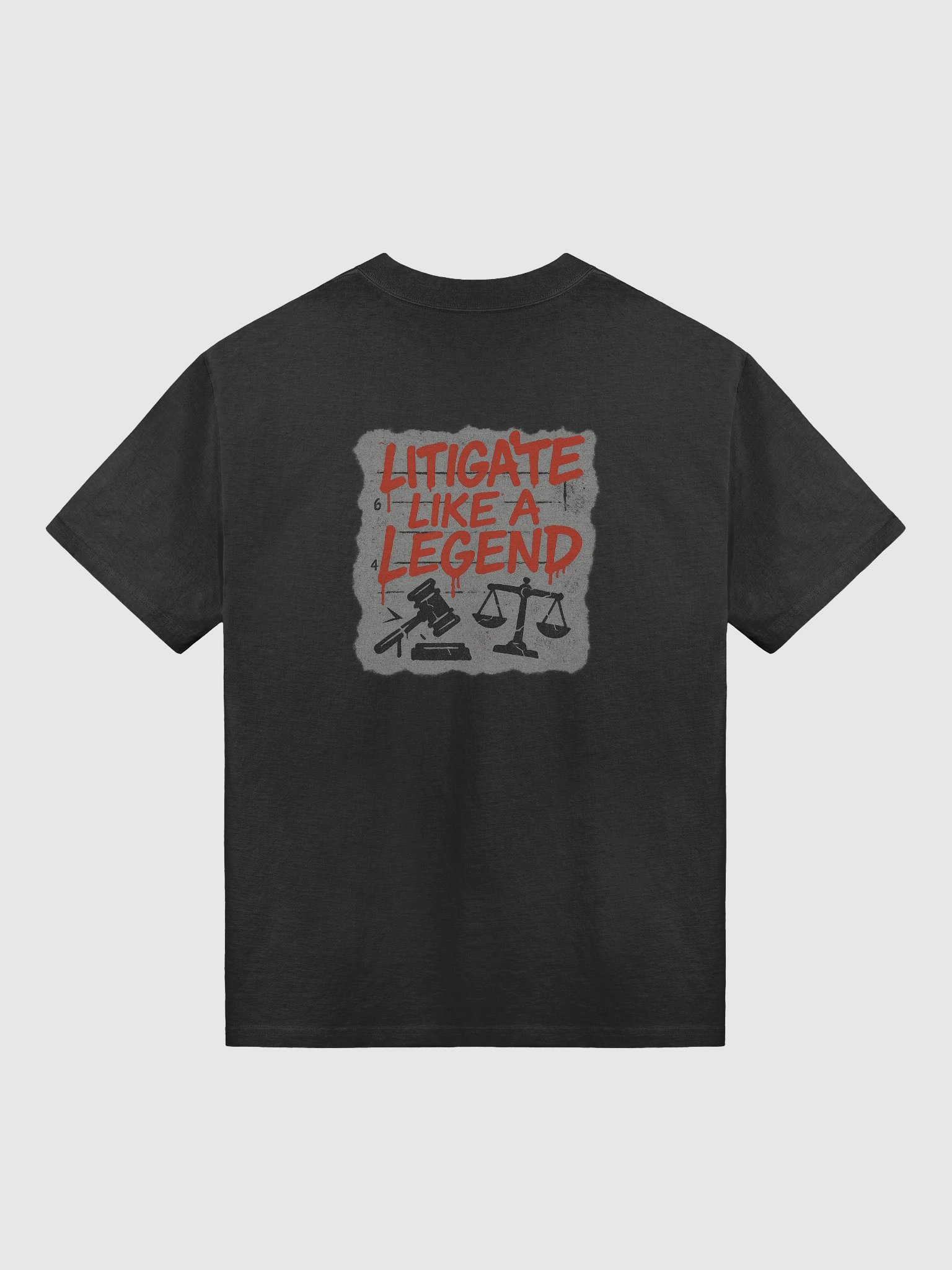 Litigate Like A Legend Oversized Faded T-Shirt product image (4)