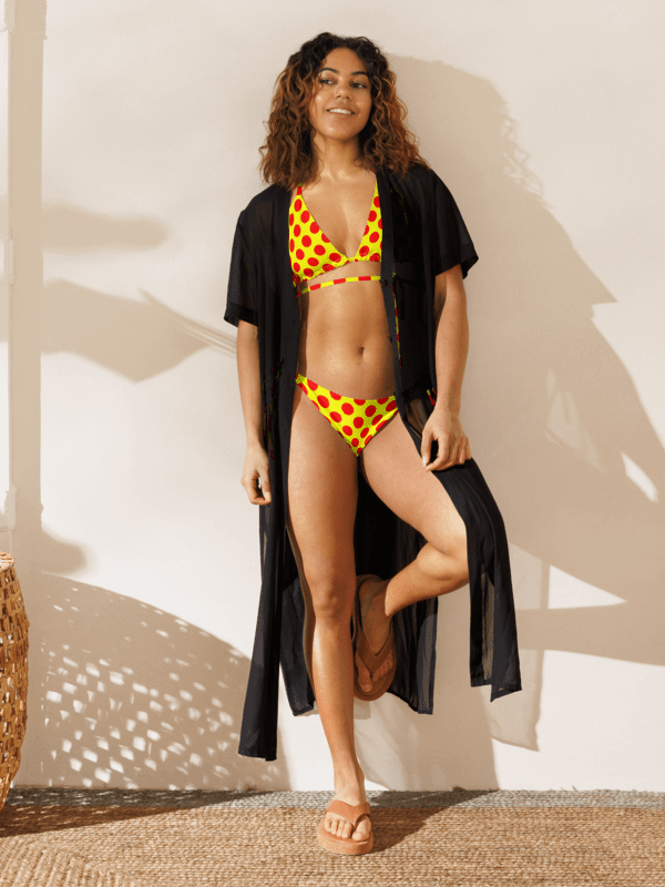 Red Polka Dots on Yellow String Bikini Set product image (7)