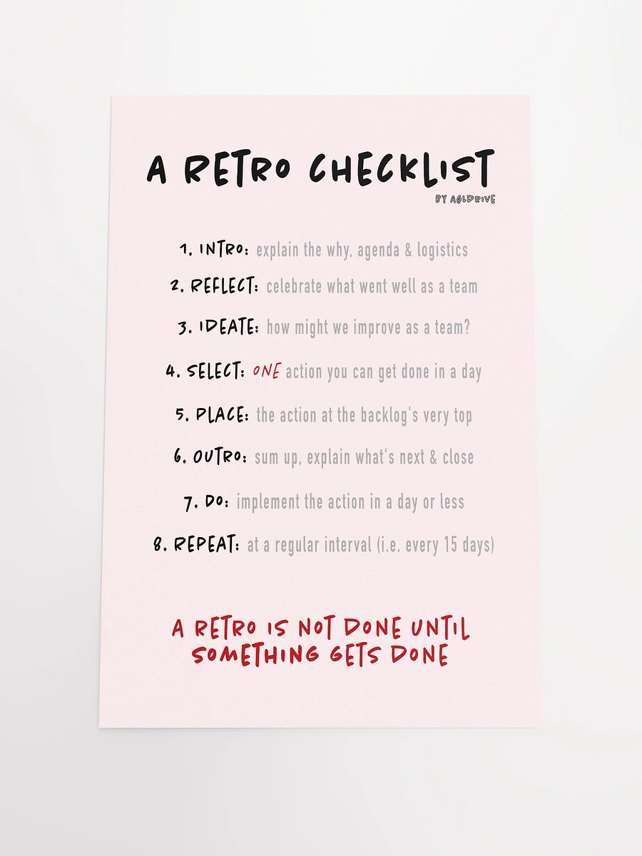 Retro Checklist Poster product image (1)