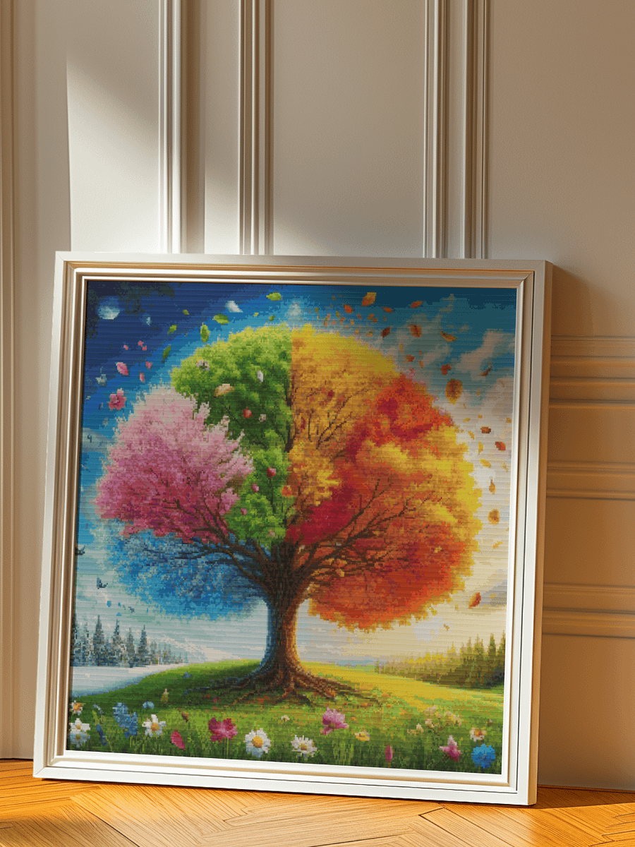 Seasonal Tree Cross Stitch Pattern product image (3)