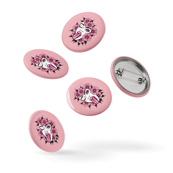Floral Wink Pin Button Set product image (1)