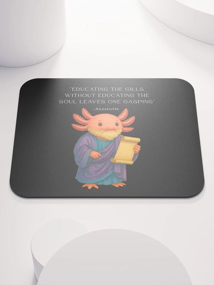 Axostotle - Educating the Gills Axolotl Aristotle Philosophy Mouse Pad product image (1)