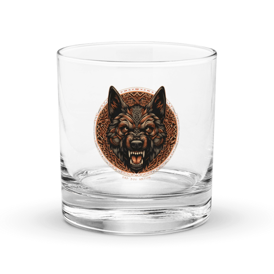 Norse Warrior Dog Whiskey Rocks Glass product image (1)