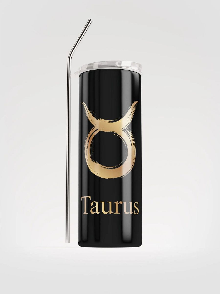 Shine with Golden Taurus: Luxury Steel Tumbler for Zodiac Enthusiasts product image (1)