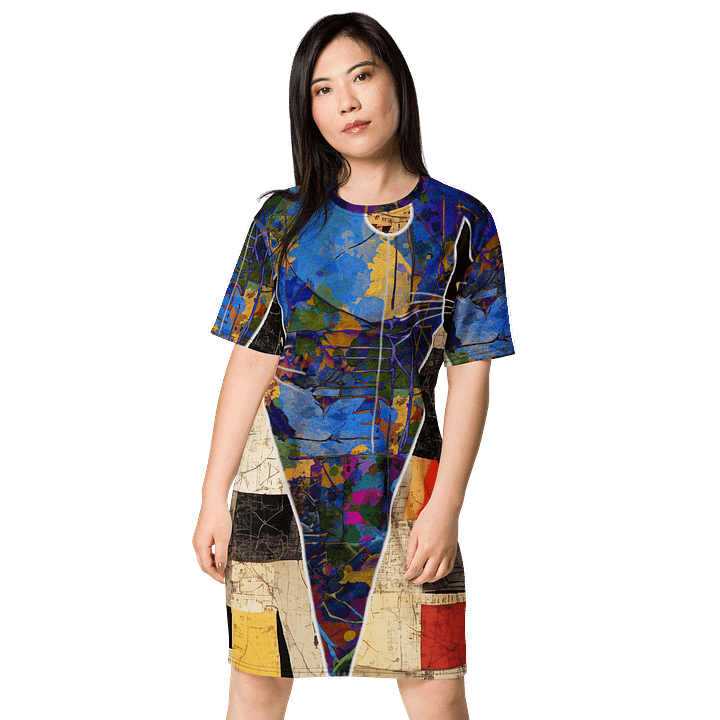 Black Cat Tango T-Shirt Dress product image (1)