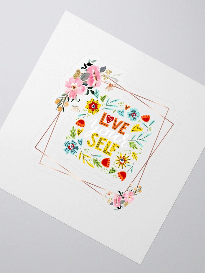 Love & Self Floral Kiss Cut Stickers product image (2)