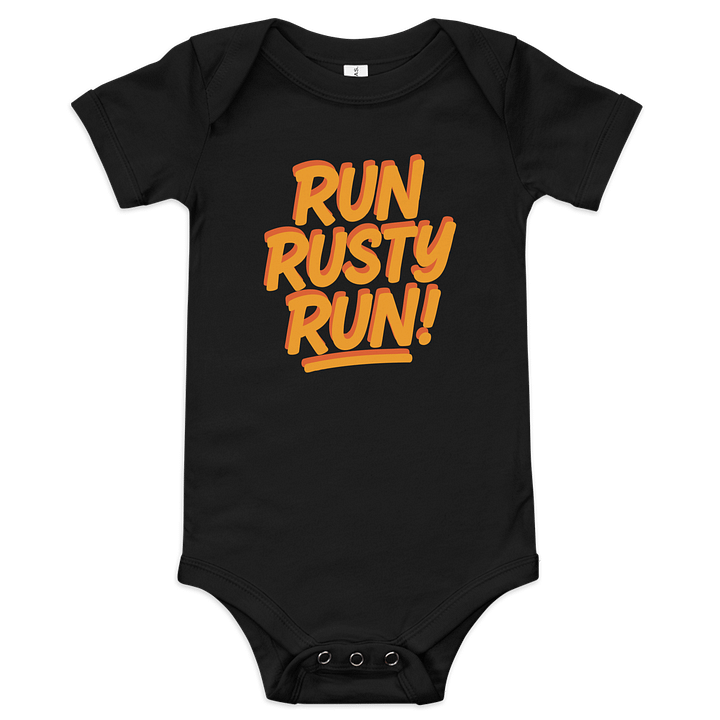 Run Rusty Run!! Baby Action Onesie product image (1)