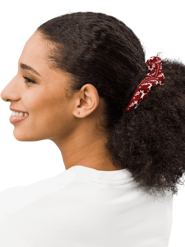 Winterberry Red Reindeer Scrunchie with Bow product image (5)
