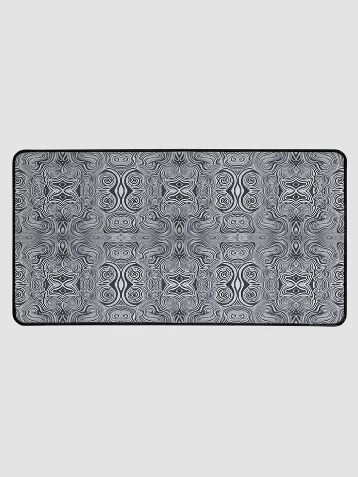 Funky Black and White Noir Liquid Tie-Dye Desk Mat product image (2)