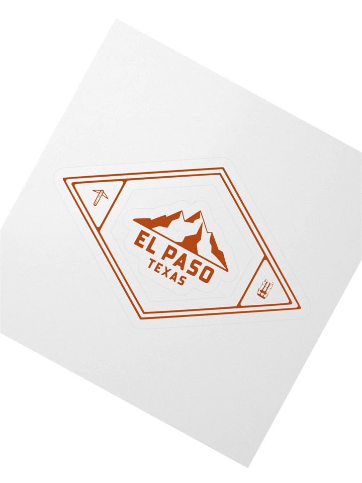 El Paso Texas Mountain Emblem Kiss Cut Sticker product image (2)