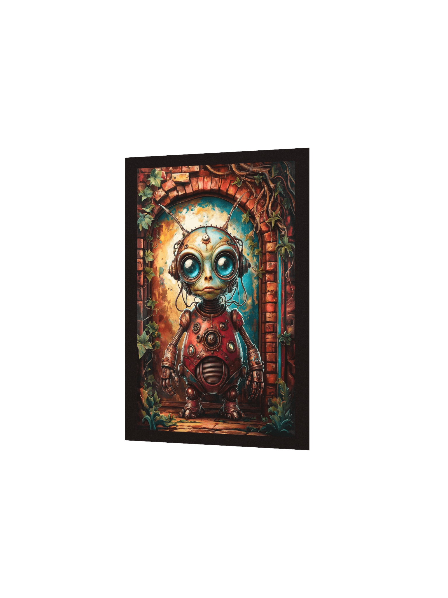 Steampunk Alien Robot Poster – Retro-Futuristic Sci-Fi Wall Art product image (3)