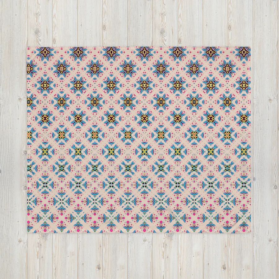 Elegant Hearts Diamonds & Crosses Throw Blanket product image (5)