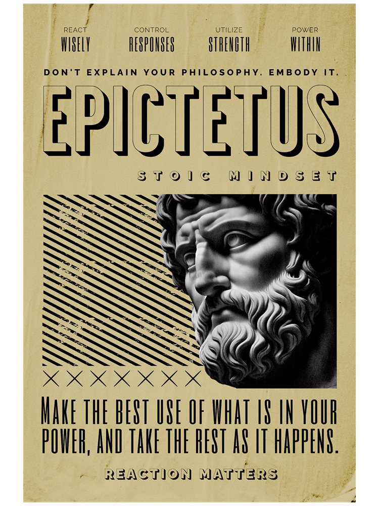Epictetus Stoic Virtues Matte Paper Poster product image (1)