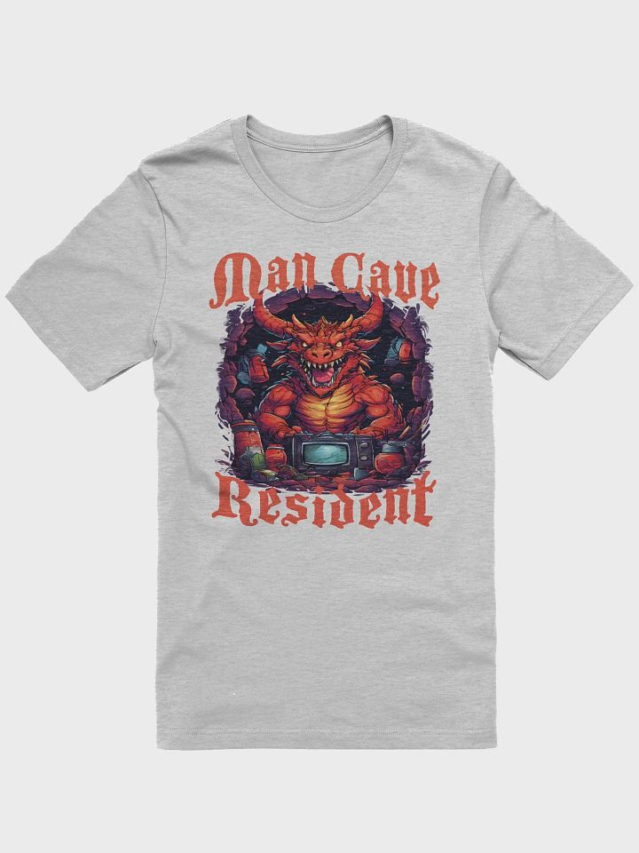 Man Cave Resident - Cool Scary Red Dragon Bella Canvas 3001 Super Soft T-Shirt for Men product image (1)