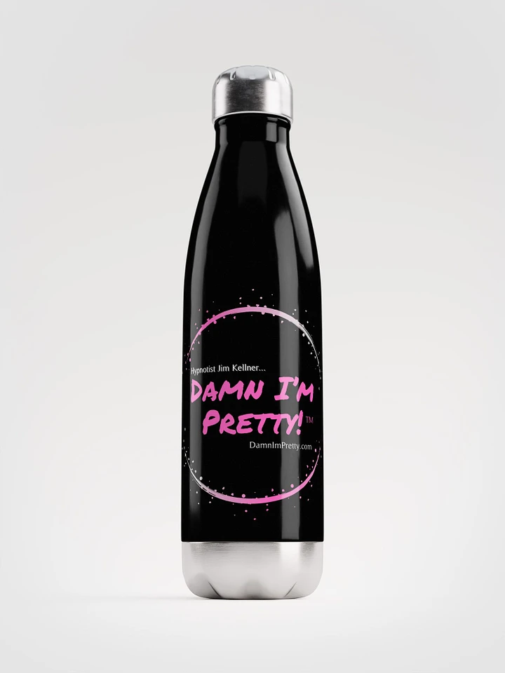 Damn I'm Pretty! Water Bottle - PINK Lettering w/ Circle product image (1)