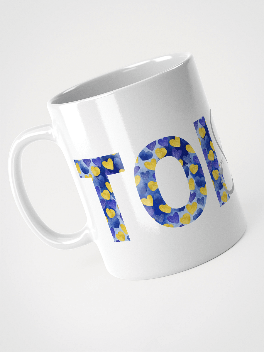 Mug Blanc Toi et Moi - Décor Coeurs bleus - Cadeau Couple product image (3)