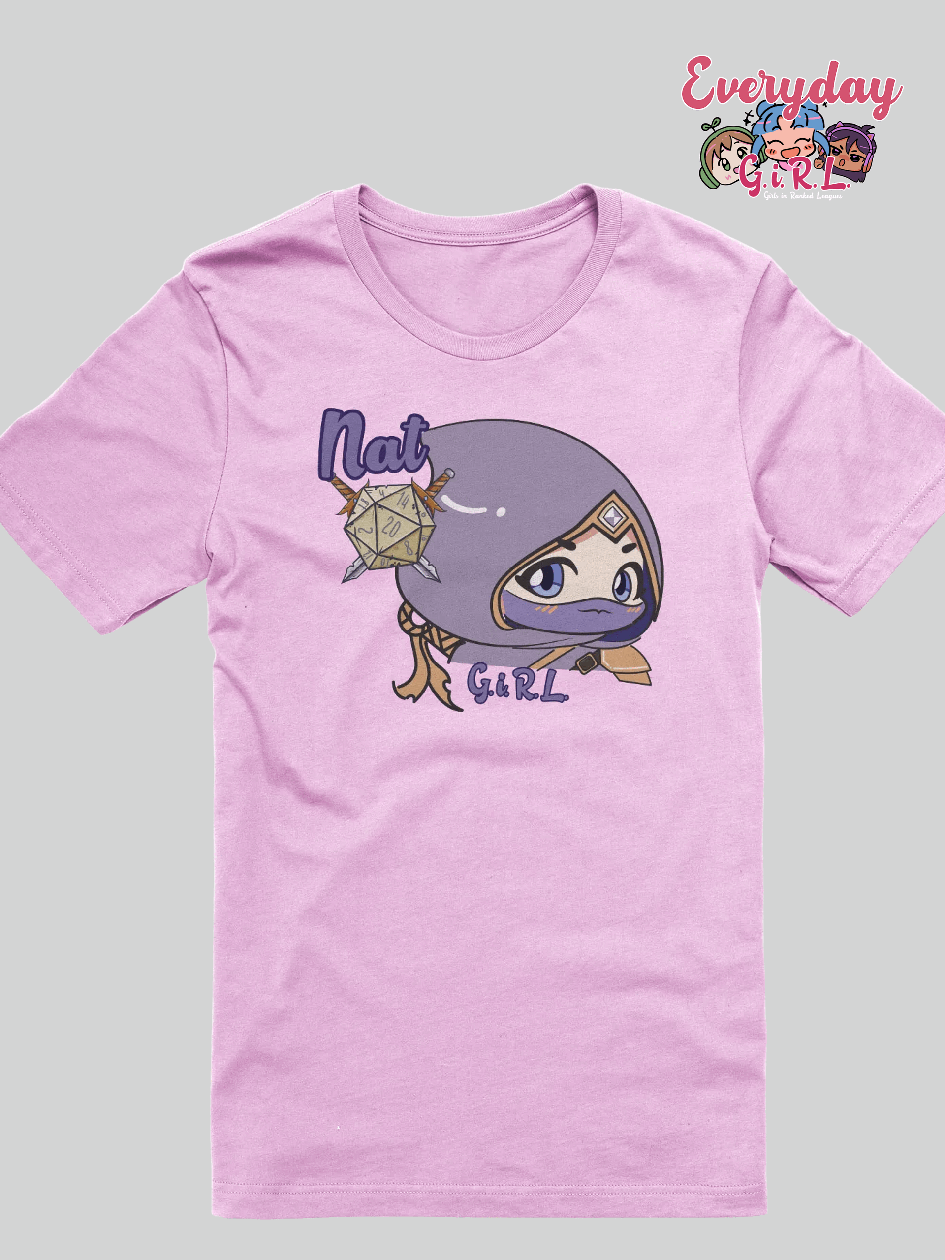 Gamer girl t-shirt - Nat 20 by G.i.R.L. product image (1)