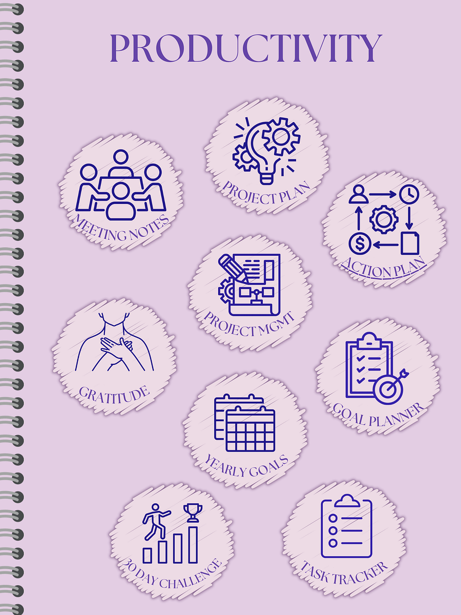 Detailed Undated Planner - Blue product image (7)
