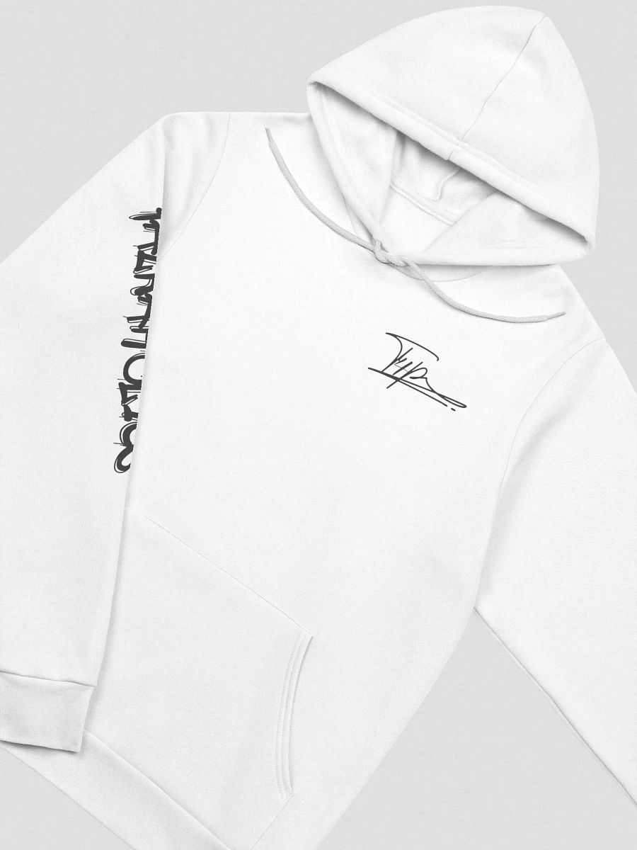 T4P Hoodie, White/Black (Bella+Canvas Supersoft) product image (3)