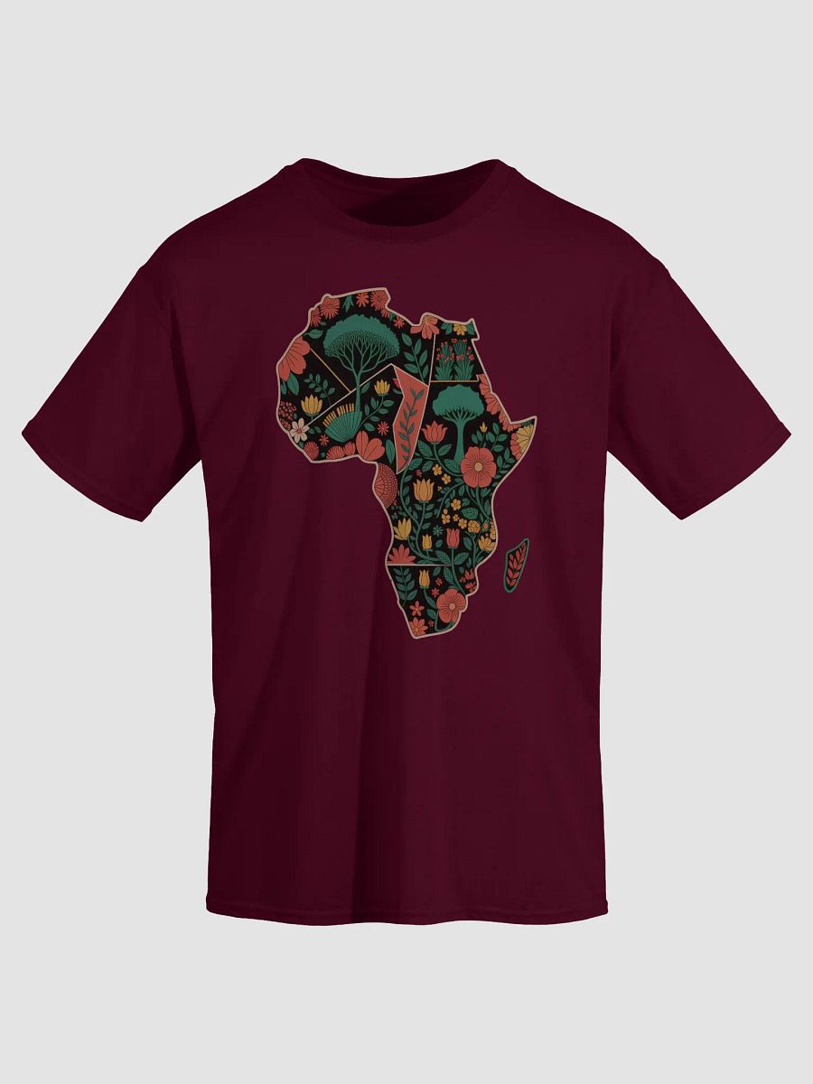 Map of Africa Floral Flower Design Midweight T-shirt product image (29)