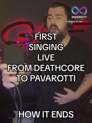 First Singing Live: When deathcore meets Italian Grandma’s crush #classicalmusic #brainrot #live #firstlive #fail