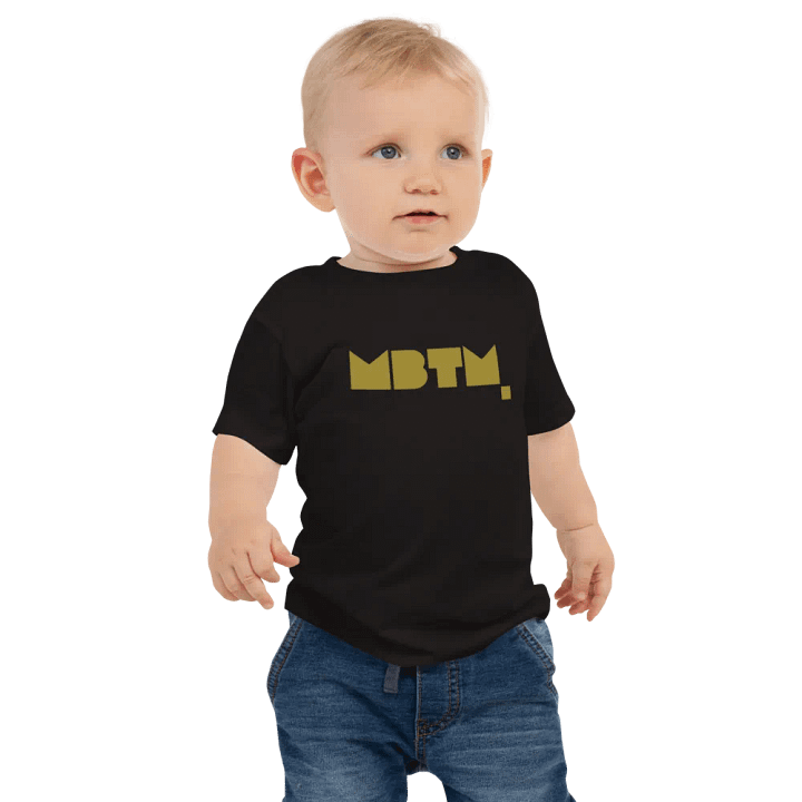 👶 Baby T-shirt with gold logo product image (1)