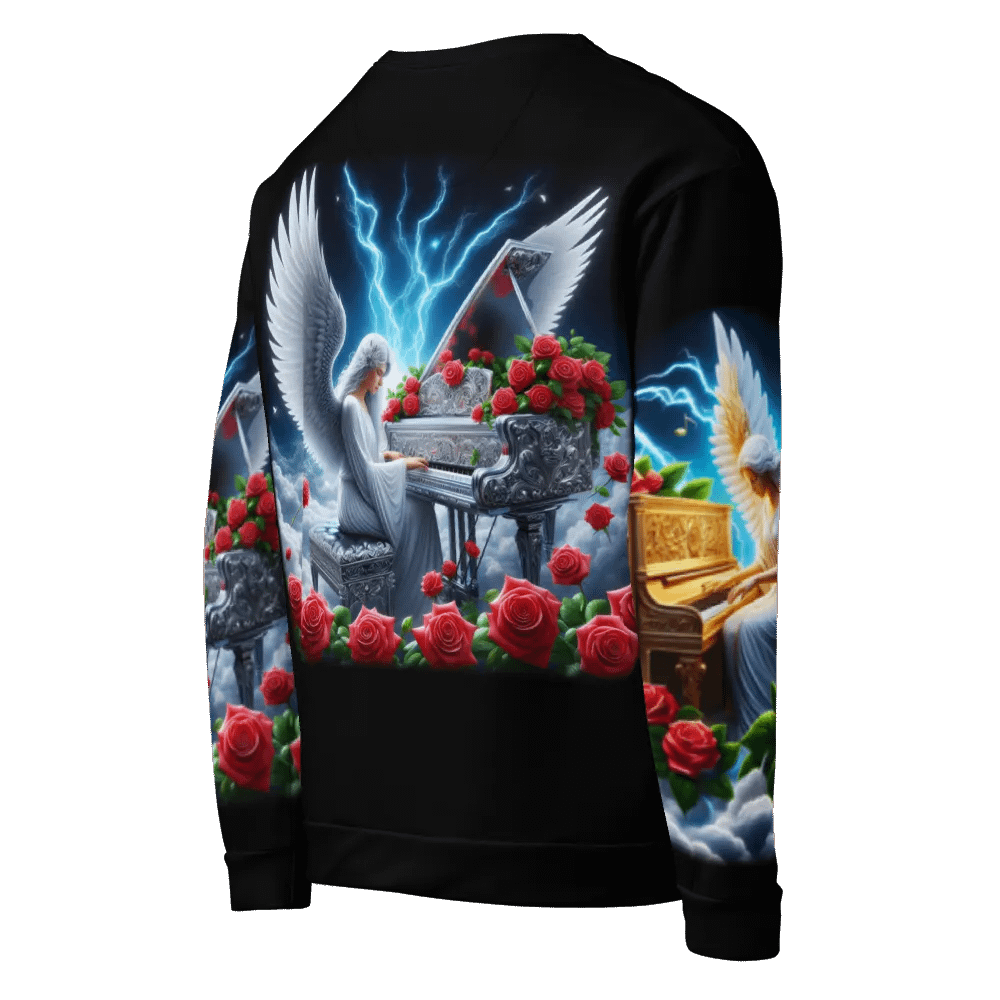 Angels making Music with a Piano - All-Over Unisex Sweatshirt #27 product image (8)
