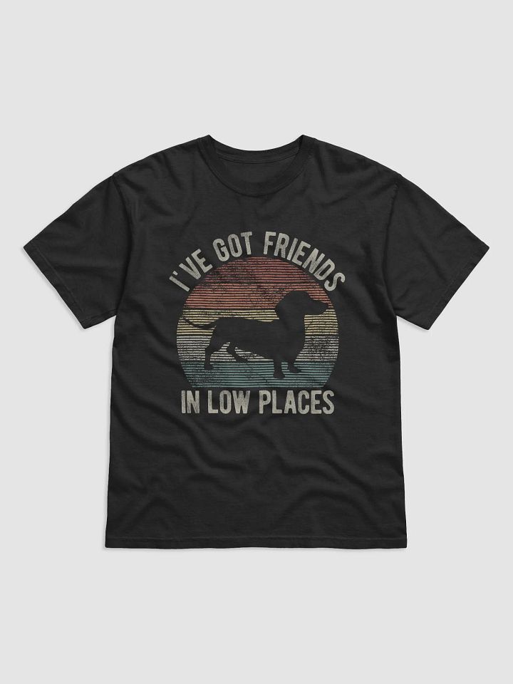 I've Got Friends in Low Places Dachshund T-Shirt | Funny Vintage-Style T-Shirt for Wiener Pawrents product image (2)