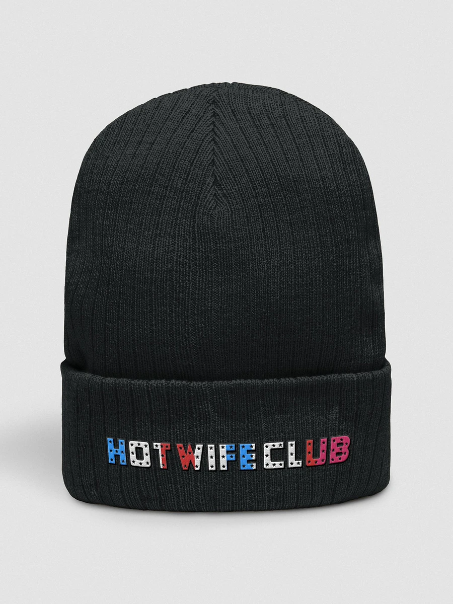 Hot Wife Club red white and blue embroidered beanie product image (3)