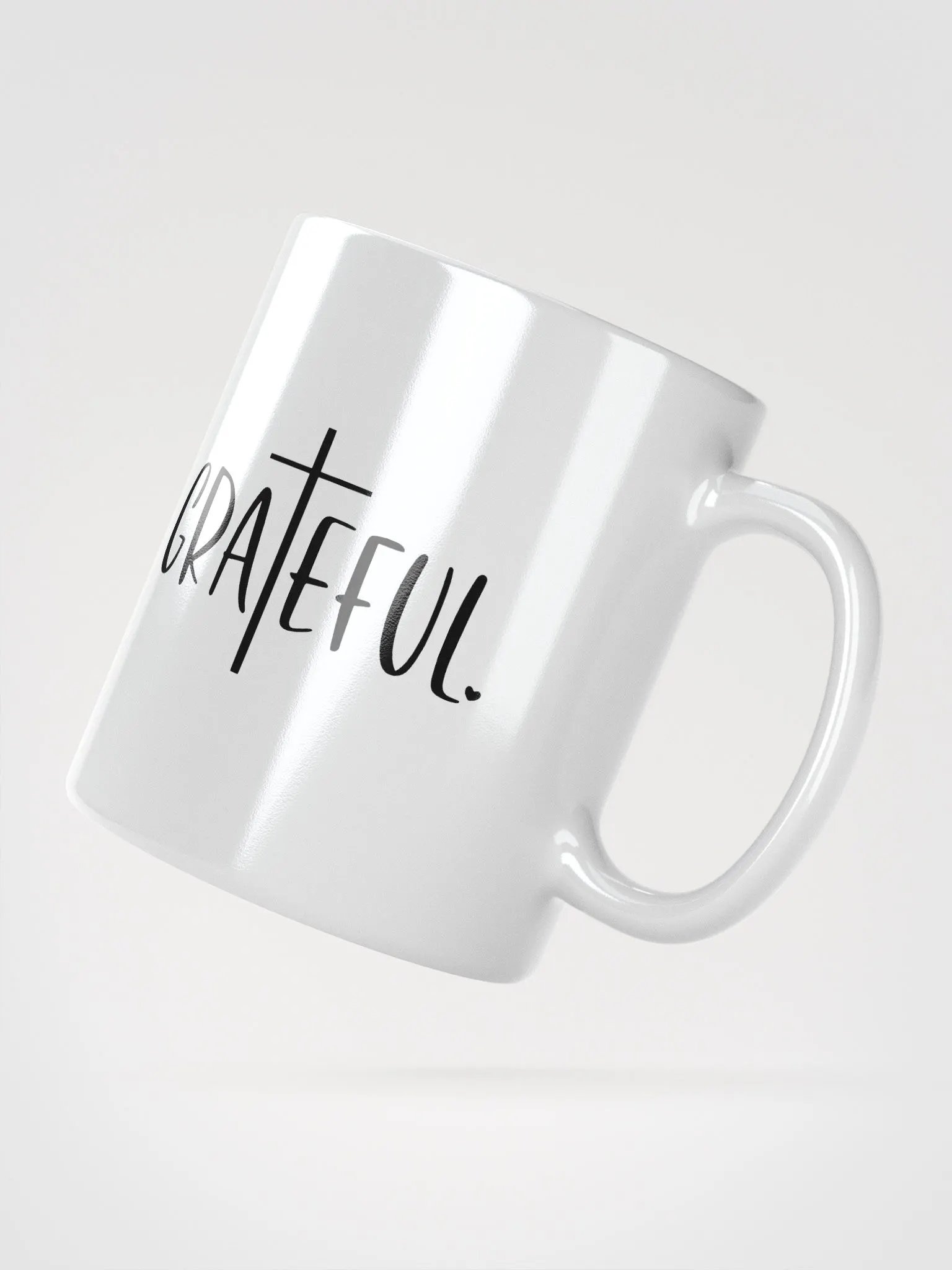 Grateful Vibes Glossy White Ceramic Mug product image (2)
