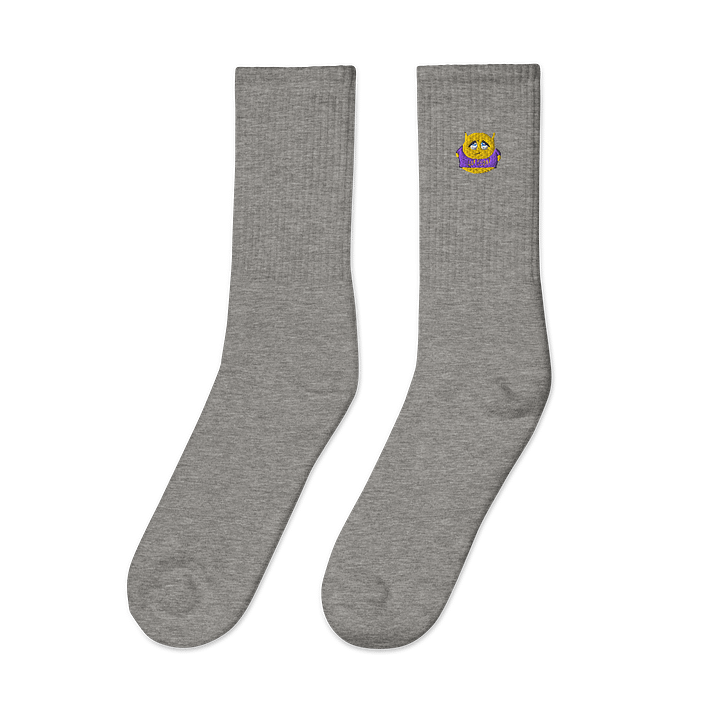 Got Bean? Cartoon Embroidered Socks Grey product image (2)