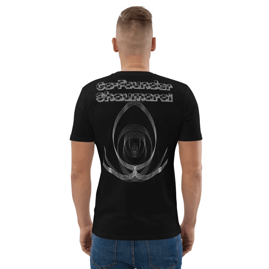 Organic Cotton T-Shirt - Embroidered - Co Founder Shaumarai - White HApex Gear White Logo product image (5)