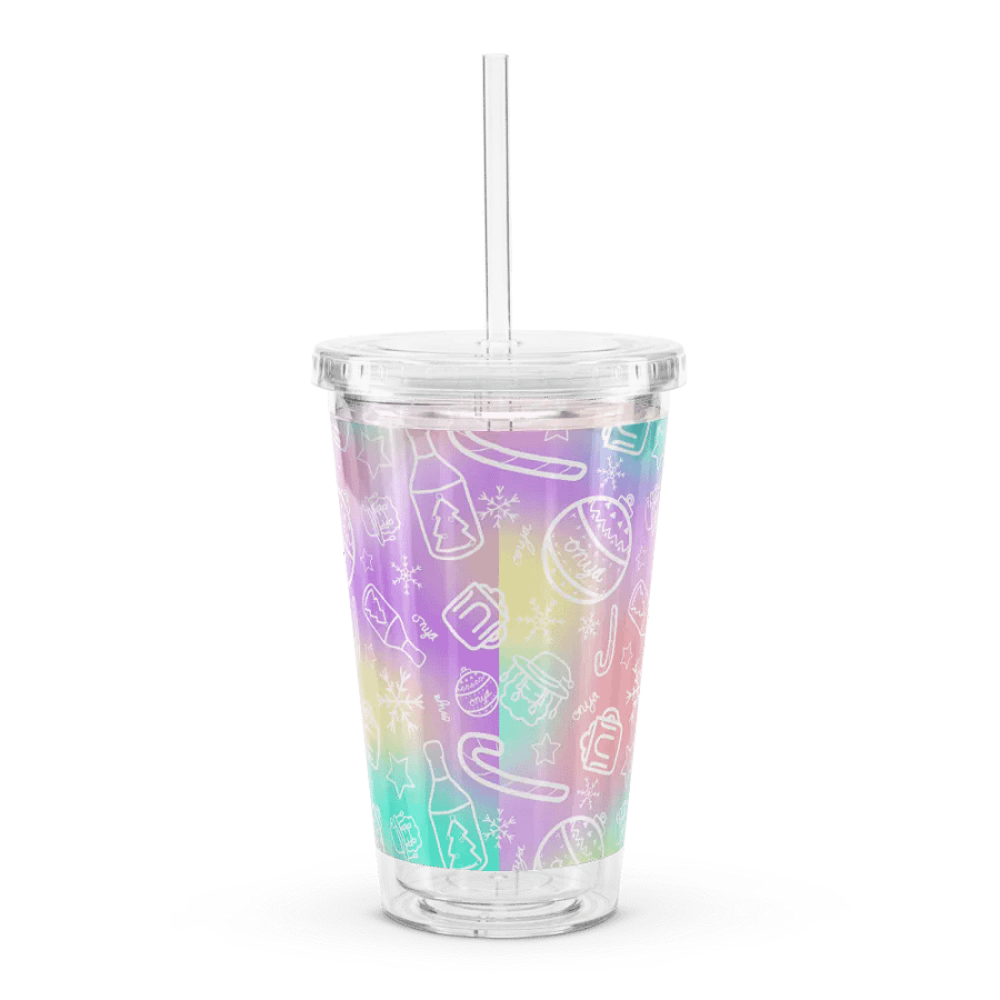 Limited Edition Christmas Tie Die Plastic Tumbler product image (2)