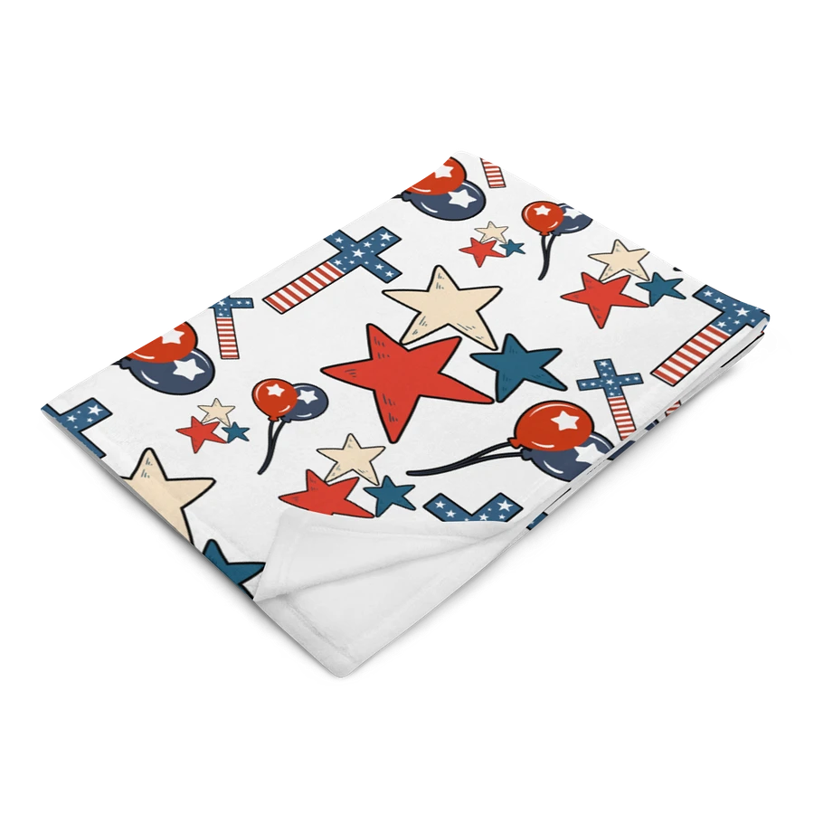 Red, White And Blue Stars And Crosses Blanket product image (5)