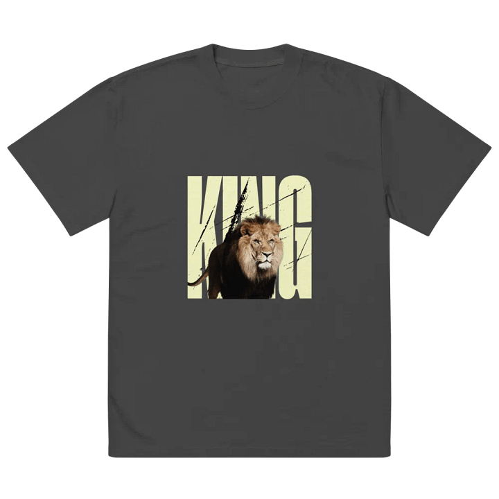 Wild Lion Graphic Oversized Tee product image (5)