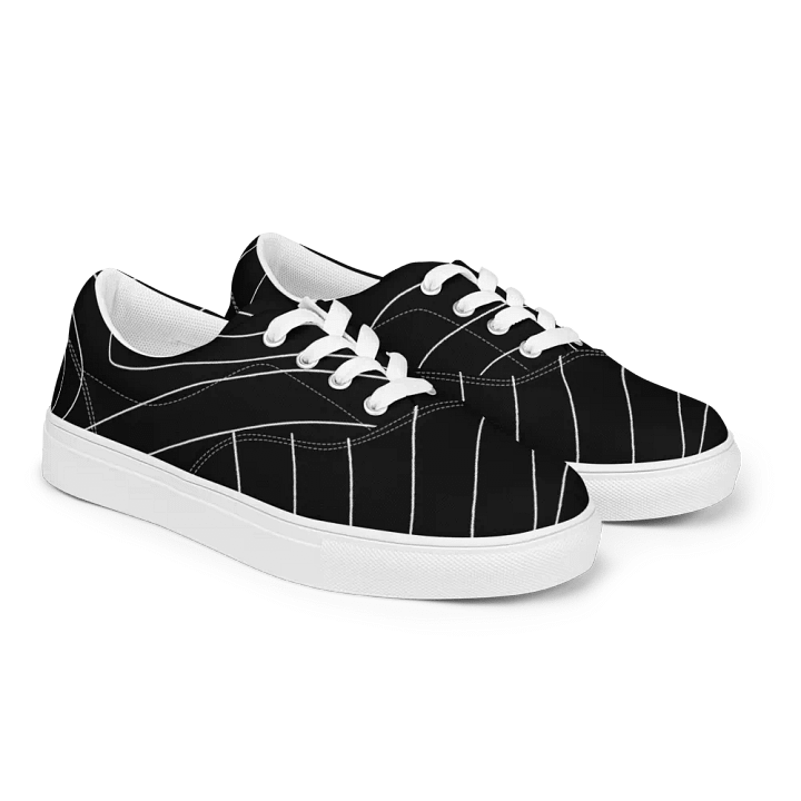 Topographic Lines Lace-Up Men's Canvas Shoes product image (2)
