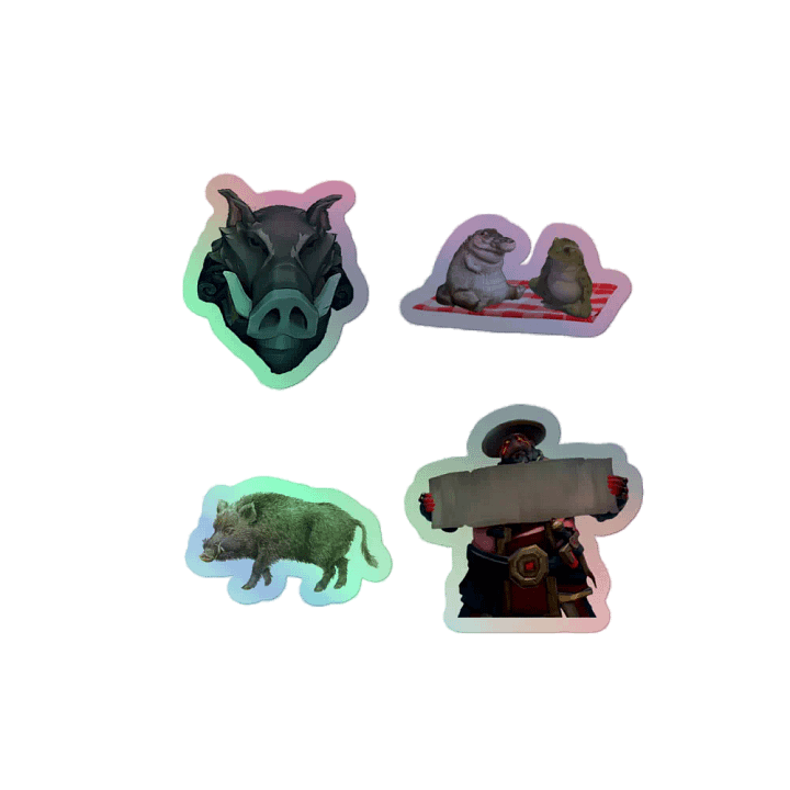 hogs, friends, diy contract holo stickerset product image (2)