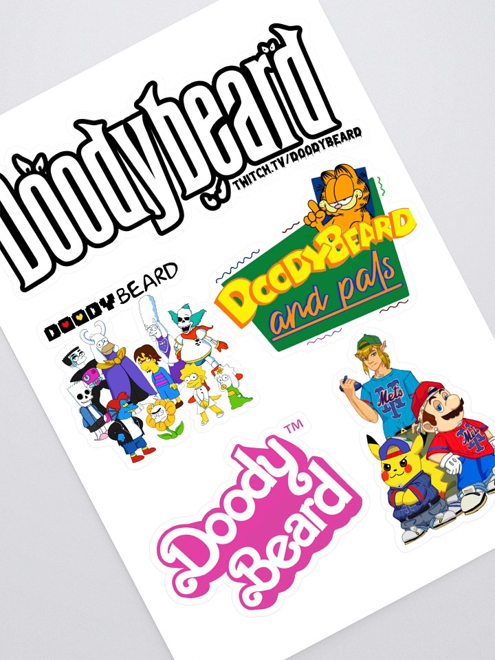 DOODYBEARD STICKER SHEET!!! product image (1)