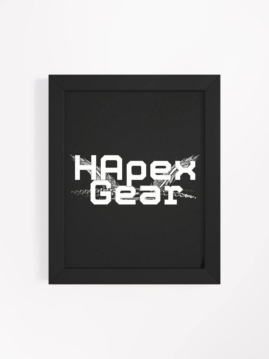 Framed - Black - High-Quality Matte Poster - White HApex Gear White Logo product image (4)