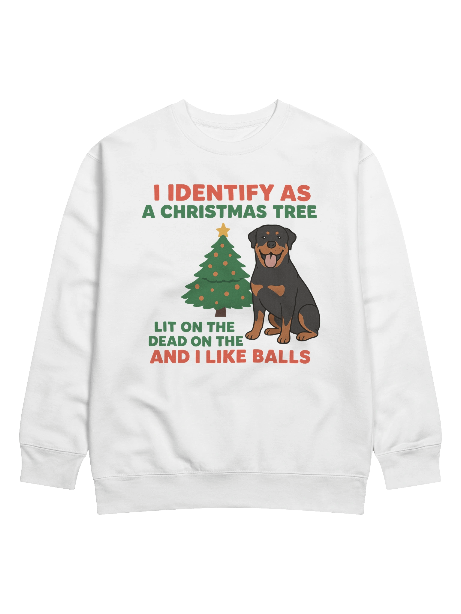 Christmas Tree Rottweiler Premium Sweatshirt product image (1)