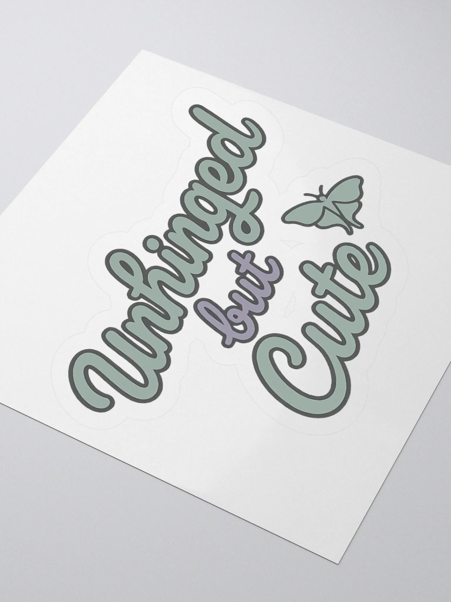 Unhinged but Cute – Vinyl Sticker product image (3)