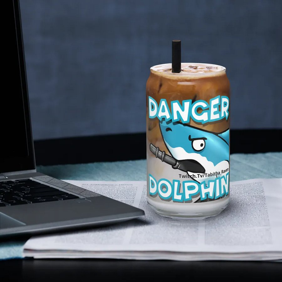 Danger Dolphin Glass Can Cup product image (33)