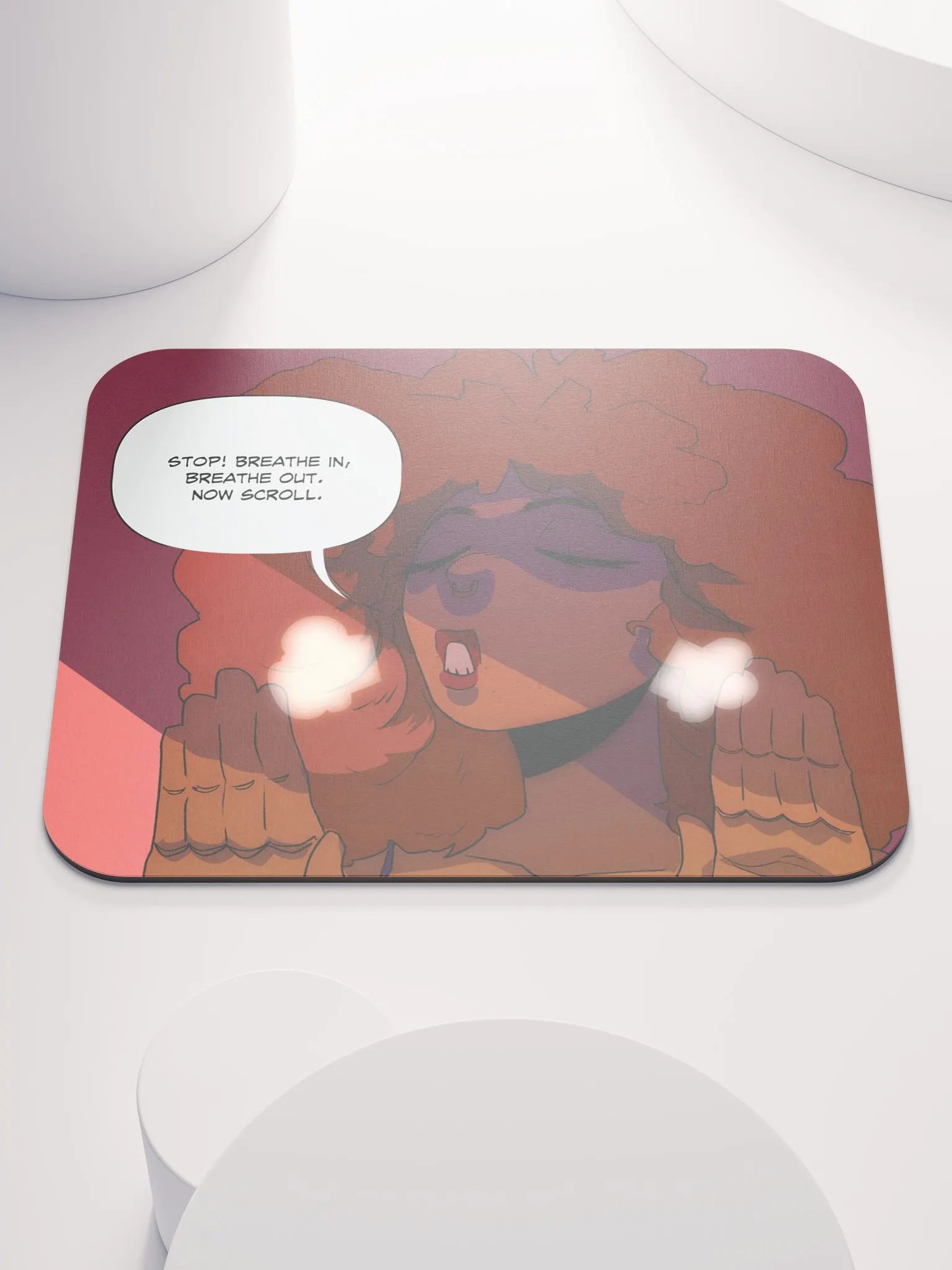 Breathe In, Breathe Out, Now Scroll Mouse Pad product image (1)